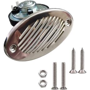 12V Hidden Flush Mount Marine Boat Horn with Mounting Screws All parts Use 316 Stainless Steel 5190512