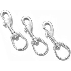 JCPLYNN Swivel Eye Bolt Snap Hooks, Stainless Steel 316 Marine Grade Scuba Diving Clip, Snap Bolt Trigger Chain Clip, Single Ended Trigger Clasp Pet Buckle, 80mm, 90mm, 101mm, Heavy Duty in Kuwait