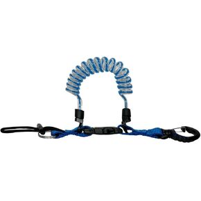 Phantom Aquatics Quick Release Coil Lanyard with Clip and SS Split Ring
