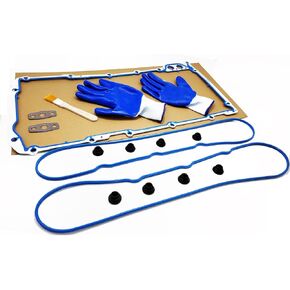 Oil Pan Gasket Kit, 12637683 Valve Cover Gasket+12612350 Oil Pan Gasket Compatible With Chevy Silverado Suburban Tahoe Trailblazer GMC Sierra Yukon 4.8L 5.3L 6.0L 6.2L OEM#OS30693R VS50504R1