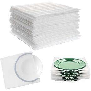 100 Pcs Cushion Foam Pouches & Foam Sheets, Dveda 12"x12" Packing Foam Pouches, Cushion Wrap Sheets Moving Supplies, for Packing Moving Shipping and Storage Supplies