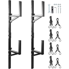 Trailer Ladder Rack, Ladder Rack for Trailer Fit for Cargo & Enclosed Trailer Exterior Side Wall - Carry 2 Ladders