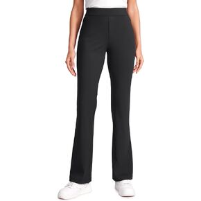 CRZ YOGA 4-Way Stretch Flare Womens Pants Tall 31" Dress Work Casual High Waisted Lounge Pants with Zip Pockets