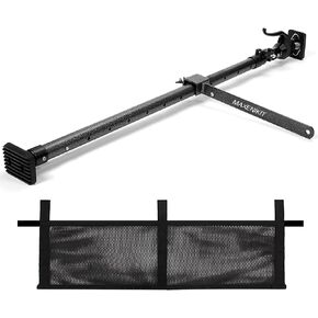 Adjustable Cargo Bars for Pickup Truck Bed with Cargo Net Organizer and Divider Bar, Ideal for Pickup Trucks, SUVs, Trailers, Vans, 40" to 70"
