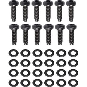 LENMISO WindShield Frame and Hinge Torx Screws Compatible with 2007-2017 Jeep Wrangler JK Replace 06508517AA (Pack of 12)