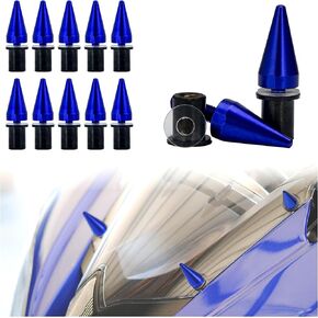 Rolling Gears Aluminum Anodized Spike Motorcycle Fairing Bolts Windscreen Bolts Windshield Screws Set (10 Pieces) Gold