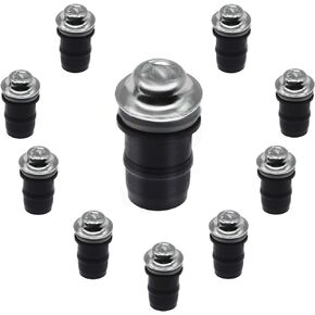 10 PCS M5 Motorcycle Windscreen Bolts Screws Kit,Universal Motorcycle CNC Windshield Windscreen Bolt Screw,Works on OEM or Aftermarket Windshields (Black)