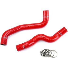 HPS 57-1049-RED-4 Red Silicone Radiator Coolant Hose Kit