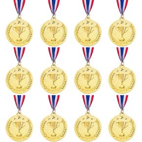Caydo 12 Pieces Winner Awards Medals with Trophy Graphics for Competitions, Sport, Party for Child and Adults, 2 Inch