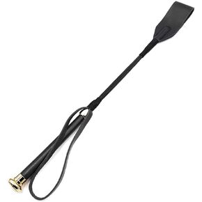 مقبض ذهبي لركوب الخيل الحقيقي مقاس 18 بوصة مع جزء علوي من الجلد الطبيعي | محاصيل عالية الجودة | محصول حصان الفروسية in Kuwait