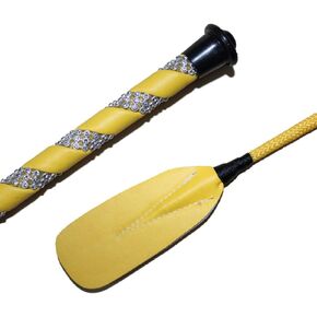 Jump Bat 18 Inch Riding Crop Horse and Rhinestone Decorated Handle Color Choice: Black, Blue, Green, Fuchsia, Pink, Purple, Red, or Yellow