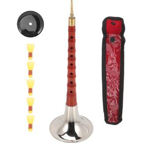 Morchang Professional Suona Chinese Traditional Woodwind Instrument Bright Sound Beginner F Key Suona Wood -made Suona Instrument Ethnic Wind Instrument