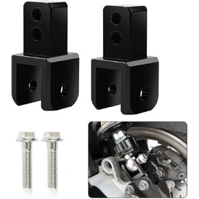 M8 8mm Rear Shock Extender Absorbers Universal Motorcycle Riser Heightening Adapter High Damping Device Thicken Pad Chassis Extender Taper Riser With Screws(Black)