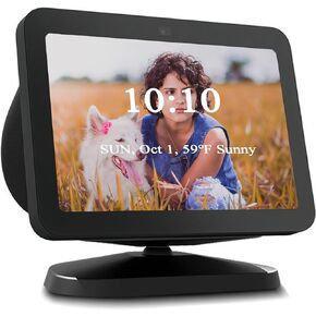 Adjustable Stand for All-new Echo Show 8 (3rd Gen, 2023 release), Smart Display Magnetic Stand Mount Compatible with Echo Show 8 (3rd Gen), with 360 Degree Rotation Tilt and Anti-Slip Base (Black)
