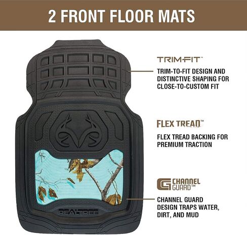 Realtree Camo 2-pc Front Camo Truck Floor Mats, Realtree Camo Pattern for Men and Women in Saudi Arabia