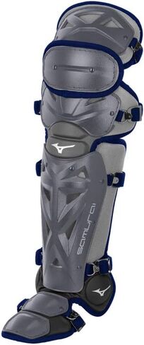 Mizuno Samurai Youth Baseball Boxed Catcher's Gear Set, Grey-Navy, 14" Youth Boys in Saudi Arabia