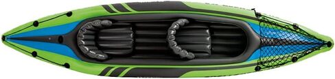 Intex Challenger K2 2 Person Inflatable Kayak and Challenger K1 1 Person Inflatable Kayaks with Aluminum Oars and Hand Pump, (2 Pack) in Saudi Arabia