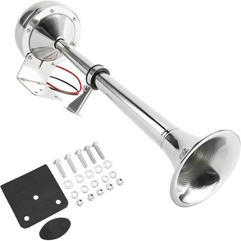 بوق قارب بحري عائم، بوق بوق 12 فولت، قرن كهربائي من الفولاذ المقاوم للصدأ للشاحنة والقارب in Kuwait