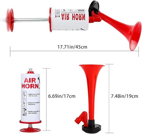 قرن هوائي محمول للسلامة، صانع ضوضاء عالية محمول، قرون هوائية للقوارب البحرية، منبه للدفاع عن النفس، مضخة هواء للتخييم، والأحداث الرياضية، وحفلات أعياد الميلاد in Kuwait