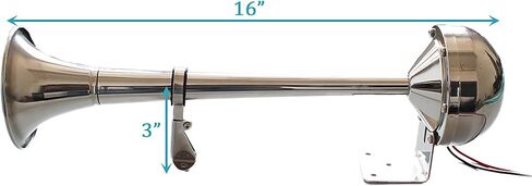 X-Haibei Marine Boat Trumpet Horn 12V Single Electric Stainless Steel Powerful Waterproof Loud Horn for Truck RV Trailer in Saudi Arabia