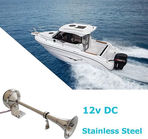 X-Haibei Marine Boat Trumpet Horn 12V Single Electric Stainless Steel Powerful Waterproof Loud Horn for Truck RV Trailer in Saudi Arabia