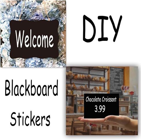 Extra Large Chalkboard Labels, Waterproof Adhesive Fancy Rectangles Chalkboard Stickers, Erasable & Reusable Black Board Sticker for Big Bins Boxes Jars Containers - 7'' X 5'', Pack of 18 in Kuwait