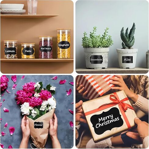 244 Premium Chalkboard Labels Bulk Includes 2 Chalk Marker，Reusable, Removable,Parties Decoration, Craft Rooms, Weddings, Storage, Marker for Mason Jars, Organize Your Home & Kitchen，Blackboard Stick in Saudi Arabia