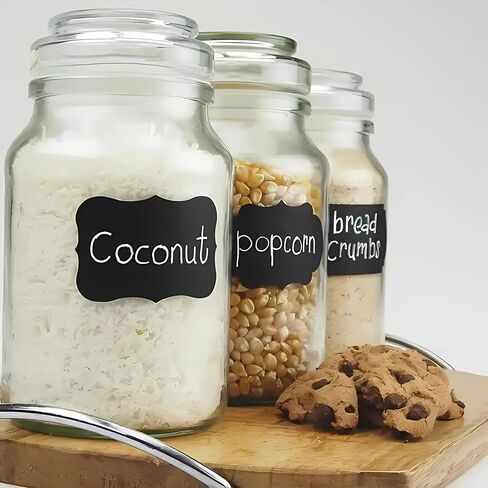 244 Premium Chalkboard Labels Bulk Includes 2 Chalk Marker，Reusable, Removable,Parties Decoration, Craft Rooms, Weddings, Storage, Marker for Mason Jars, Organize Your Home & Kitchen，Blackboard Stick in Saudi Arabia