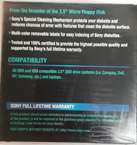 Sony1MB IBM Formatted Floppy Disk (10-Pack) in Saudi Arabia