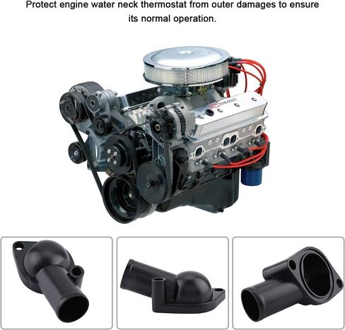 Thermostat Housing, 15° CNC Aluminum Alloy Water Neck Engine Thermostat Housing Fit for Chevy SB & BB 265 283 305 327 350 383 396 400 427 454 472 502 Engines in Saudi Arabia