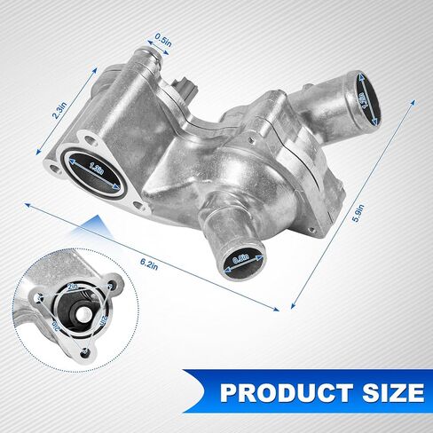 غلاف ترموستات ألومنيوم مطور متوافق مع 2002-2010 Ford Explorer و Explorer Sport Trac و Mercury Mountaineer V6 4.0L - يستبدل 2L2Z8592A in Saudi Arabia