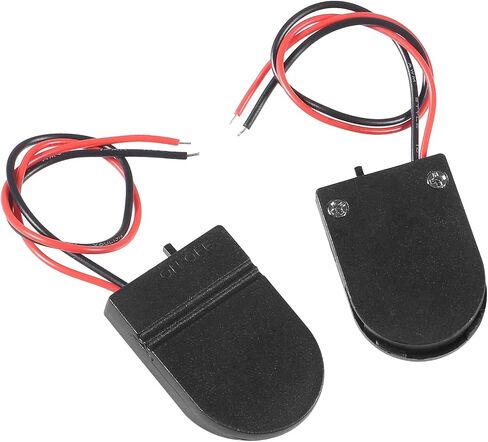 12PCS 1X 3V CR2032 Battery Holder Coin Button Cell Battery Holder Case with ON/Off Switch Lead Wire Type (White) in Saudi Arabia