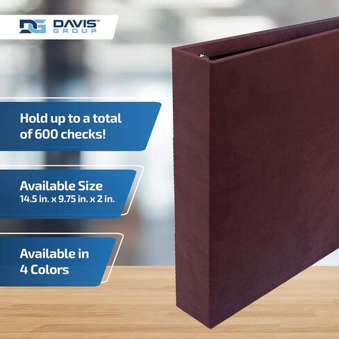 Davis Group Premium 3-Up Business Checkbook Binder, Big and Small Business Essentials for Checks, Navy Blue in Saudi Arabia