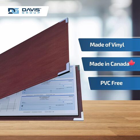 Davis Group Premium 3-Up Business Checkbook Binder, Big and Small Business Essentials for Checks, Navy Blue in Saudi Arabia