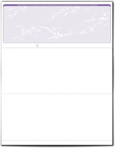 VersaCheck ValueChex - 55 Blank Business Voucher Checks - Tan Prestige - 55 Sheets Form #1000 - Check on Top in Kuwait