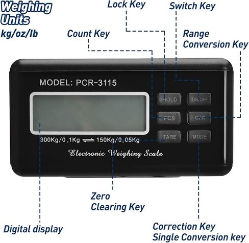 مقياس الشحن 660 رطل - مقياس بريدي رقمي LCD محمول عالي التحمل من الفولاذ المقاوم للصدأ للمستودعات الصناعية ومكتب البريد المنزلي 14.2 بوصة × 12 بوصة (الوحدات كجم/رطل/أونصة/رطل: أونصة) in Kuwait