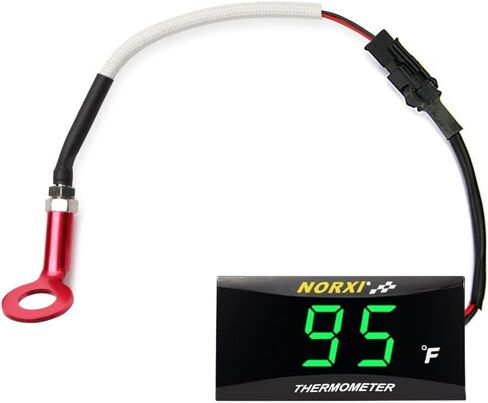 Motorcycle Meter Stand Mirror Hole (M10 Bolt) Digital Meter Mounting Bracket Cylinder Head Temperature Gauge Bracket (Black, Right Holder) in Saudi Arabia