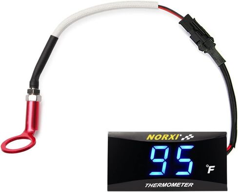 Motorcycle Meter Stand Mirror Hole (M10 Bolt) Digital Meter Mounting Bracket Cylinder Head Temperature Gauge Bracket (Black, Right Holder) in Saudi Arabia