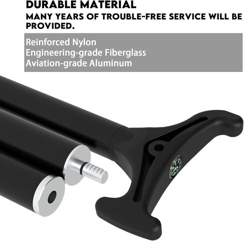 EDSRDPLT Aventik 7.75 بوصة مرساة وعمود دفع، عمود مرساة للمياه الضحلة مع مقبض على شكل حرف T وبوصلة، دبوس مرساة من الألياف الزجاجية متعدد الوظائف على الشاطئ in Kuwait