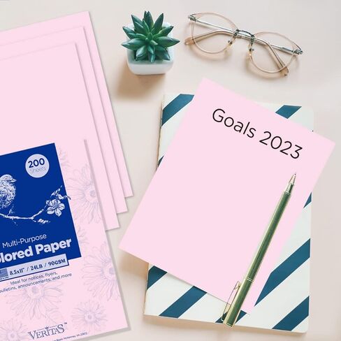 WritePads Veritas Colored Copy Paper, Gray Multi-Purpose paper,Colored Printer Paper 8.5" x 11", 24 lb / 90 GSM,Gray,200 Sheets (1 Reams)，Made in USA in Kuwait