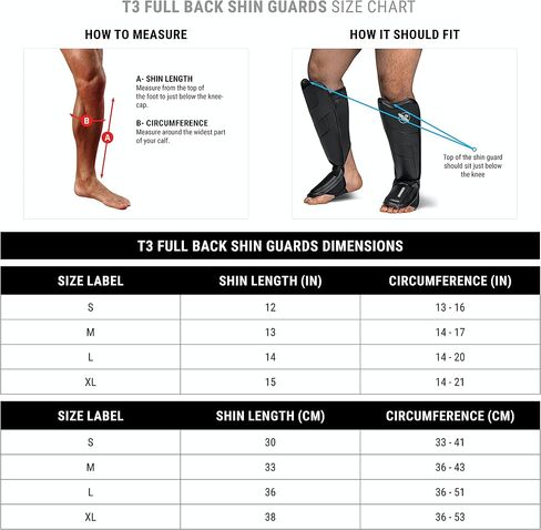Hayabusa T3 Full-Back Shin Guards in Saudi Arabia