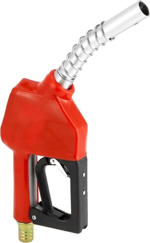 QWORK 3/4" NPT Automatic Shut-Off Fuel Nozzle, Portable Diesel Fuel Gasoline Kerosene Nozzle,Three Notch Hold Open Clip With Filter 13/16"Spout Max Flow Rate 16 GPM, Red in Saudi Arabia