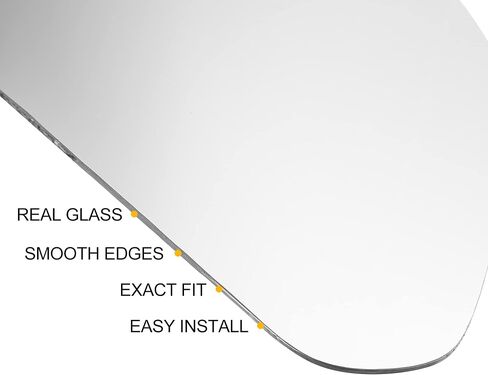 X AUTOHAUX Car Rearview Left Heated Mirror Glass Replacement W/Backing Plate for Ford Transit Custom 2013-2019 in Saudi Arabia