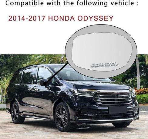 Right Passenger Side Mirror Glass Replacement For 2014 2015 2016 2017 HONDA ODYSSEY Mirrors - For HONDA ODYSSEY Side Mirror Glass With Rear Holder in Saudi Arabia