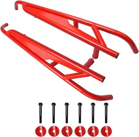 ELITEWILL X3 Rock Sliders Red Side Nerf Bars OEM Style 2-Doors Tree Kickers متوافق مع Can Am Maverick X3 / Turbo/R 2017-2022 يستبدل OEM #715003438 وOEM #715002963 in Saudi Arabia
