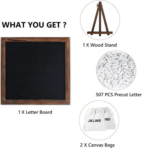 Felt Letter Board with Stand,10x10in Letter Board Sign,Letterboard Set Include 507PCS Precut White Letters,Wall &Tabletop Display in Saudi Arabia