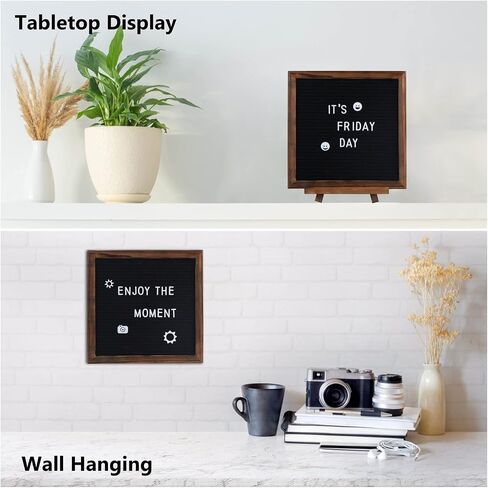 Felt Letter Board with Stand,10x10in Letter Board Sign,Letterboard Set Include 507PCS Precut White Letters,Wall &Tabletop Display in Saudi Arabia