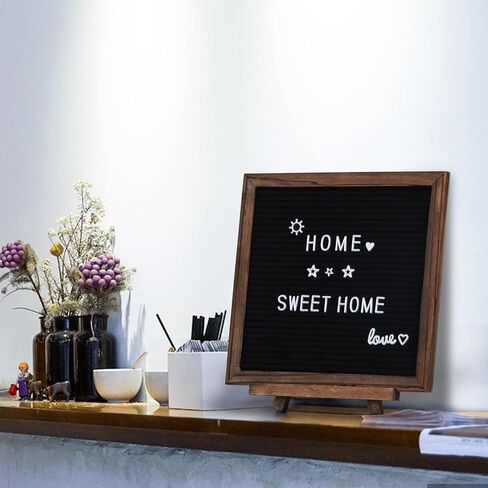 Felt Letter Board with Stand,10x10in Letter Board Sign,Letterboard Set Include 507PCS Precut White Letters,Wall &Tabletop Display in Saudi Arabia