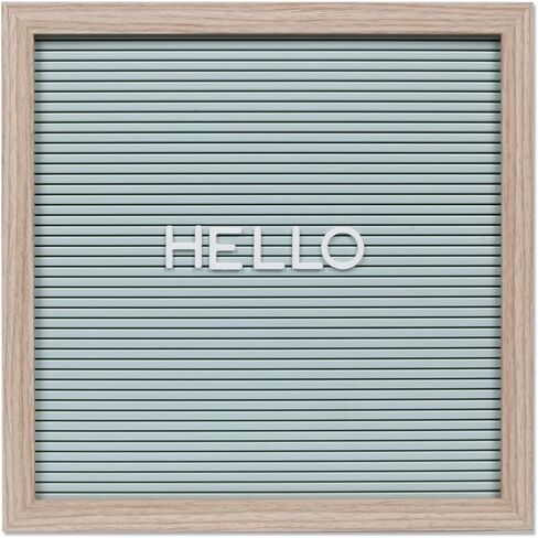 Framed Blush Letter Board, Pack of 191 Letters and Symbols, 12" W x 12" H Frame – Secure Grooves Hold 1" Letters in Place, Natural Finish Wood Frame in Saudi Arabia