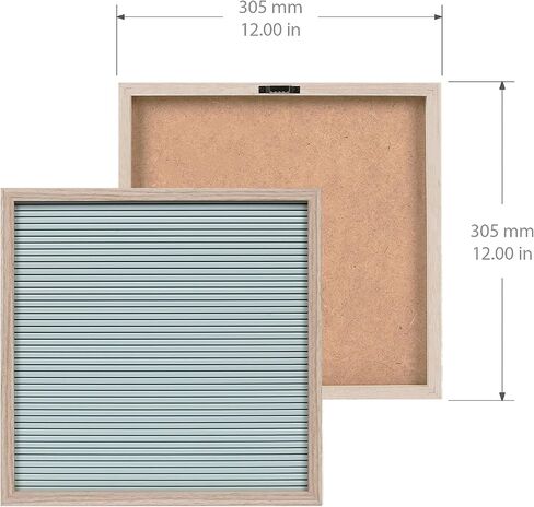 Framed Blush Letter Board, Pack of 191 Letters and Symbols, 12" W x 12" H Frame – Secure Grooves Hold 1" Letters in Place, Natural Finish Wood Frame in Saudi Arabia